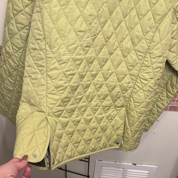 Lands' End Woman’s Light Olive Quilted Jacket - Picture 4 of 4